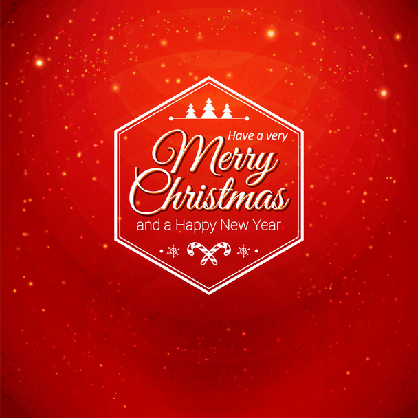Traditional Merry Christmas and Happy New Year card. - Vector, Image