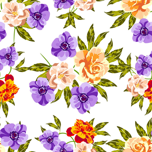 Цветы в винтажном стиле - Вектор,изображение