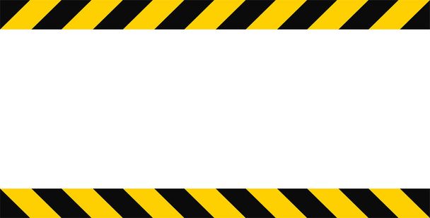 黄色の警告ストライプテンプレート。ベクターイラスト - ベクター画像