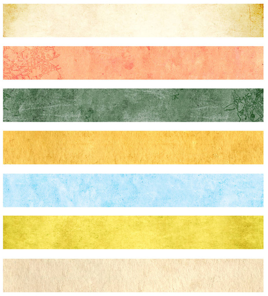 Set of standard horizontal full banners with old paper textures - Valokuva, kuva