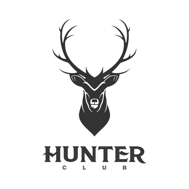 deer head logo, icon and template - ベクター画像