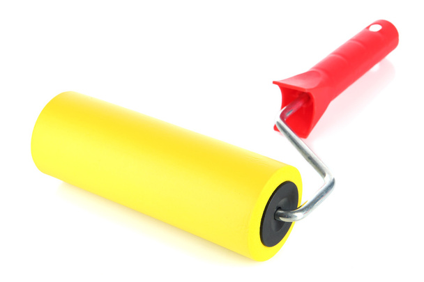 Paint roller isolated on white - Photo, Image