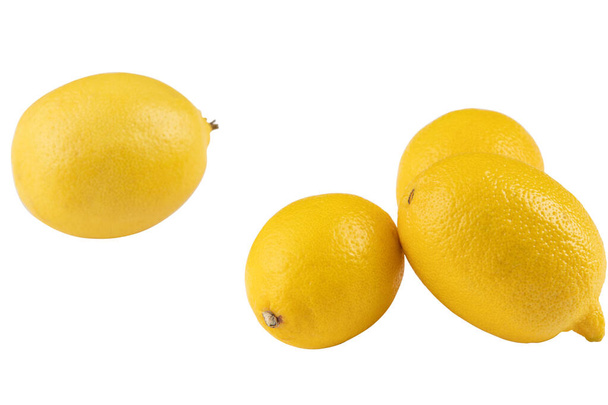 High-quality photo ripe lemons on a white background - Foto, immagini