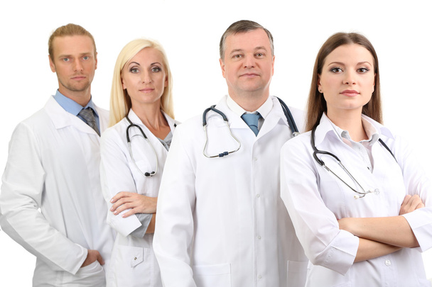 tıbbi çalışanlar üzerinde beyaz izole - Fotoğraf, Görsel