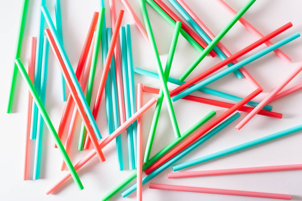 Single use plastic drinking straws - Photo, Image