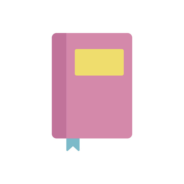 school book flat style icon - Vector, afbeelding