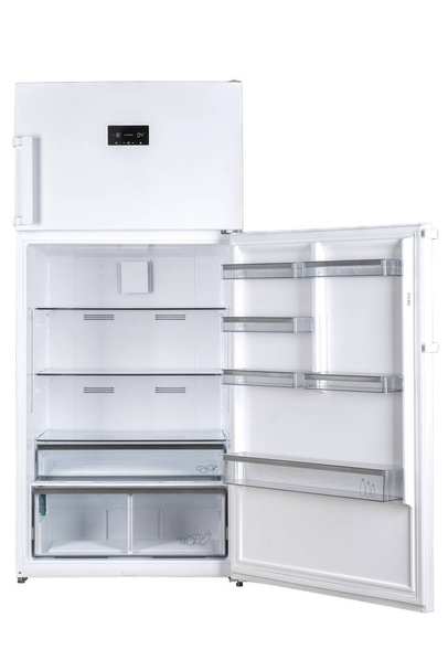 Lednička izolovaná na bílém pozadí. Moderní kuchyně a do - Fotografie, Obrázek