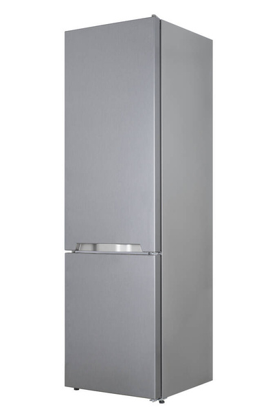 Refrigerador aislado sobre fondo blanco. Cocina moderna y hacer
 - Foto, Imagen