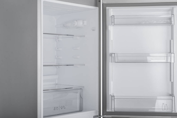 Refrigerator Isolated on White Background. Modern Kitchen and Do - Fotoğraf, Görsel