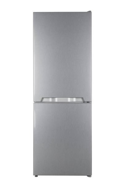 Refrigerator Isolated on White Background. Modern Kitchen and Do - Photo, Image