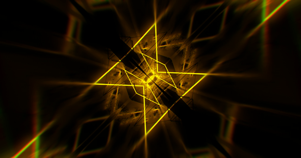 Abstract Geel Laserlicht. Lasertunnel. Kleedlampen. Vj-lus - Video