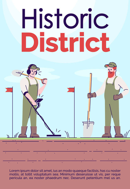 Modèle de brochure de district historique. Brochure, livret, dépliant con
 - Vecteur, image