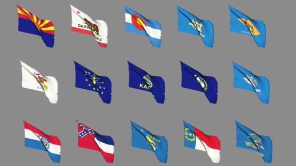 Flags of the 50 Us states - Part 2 of 4 - Záběry, video