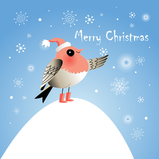 Christmas bird - Вектор,изображение