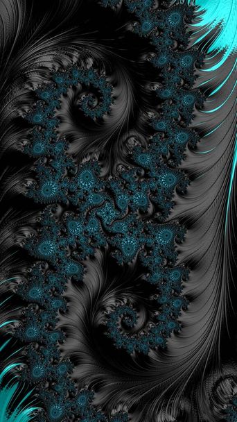 Artfully 3D renderização fractal, ilustração abstrata fantasiosa e colorido projetado padrão e fundo
 - Foto, Imagem