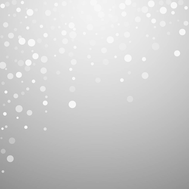 Valkoiset pisteet joulun tausta. Hienovarainen lentävä lumi - Vektori, kuva