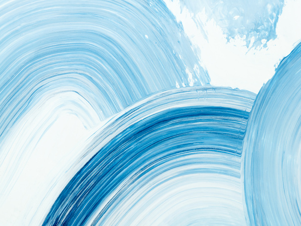 Blue creative abstract hand painted background - Photo, image