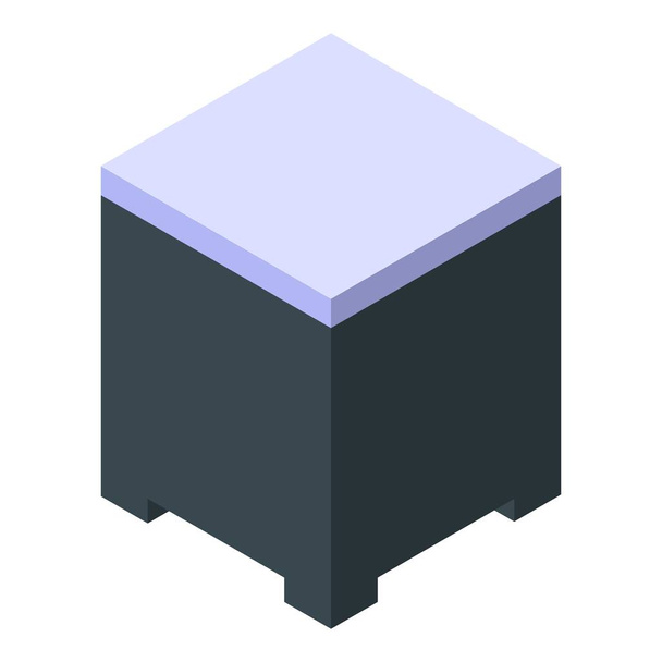 Wood drawer icon, isometric style - Vetor, Imagem