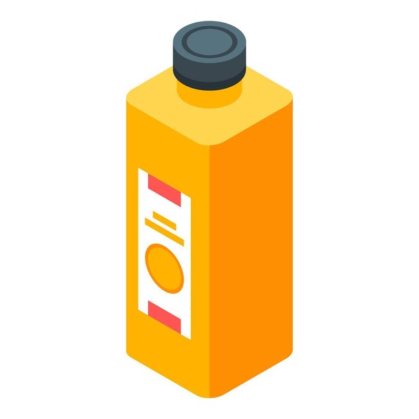 Orange juice bottle icon, isometric style - Vector, Image