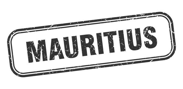 Mauritiuksen leima. Mauritius musta grunge erillinen merkki
 - Vektori, kuva