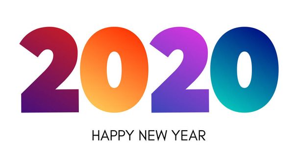 2020 Happy New Year logo text design - Vector, Image