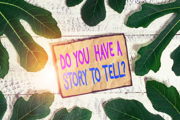 Piszę notatkę z "Do You Have a Story To Tell question". Biznes photo showcasing Opowieści Wspomnienia Doświadczenia. - Zdjęcie, obraz
