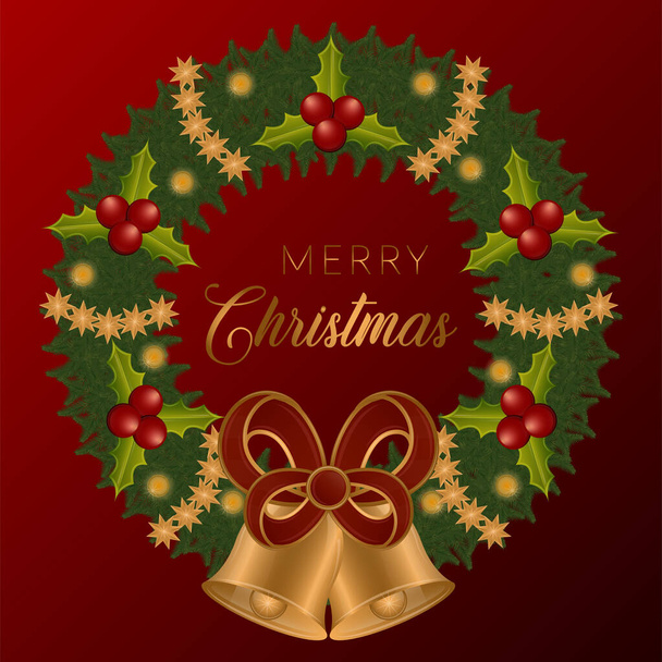 Merry christmas card - Vecteur, image