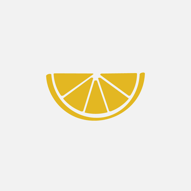 Citroen fruit logo design vector, citrus icoon, oranje symbool - Vector, afbeelding