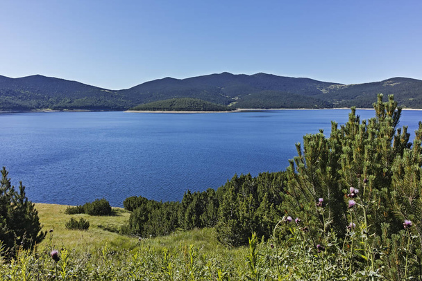 Landschap met Belmeken Dam, Rila Mountain, Bulgarije - Foto, afbeelding