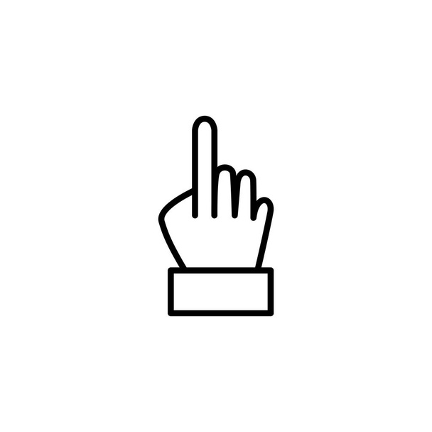 Social media hand icon line design - Vektor, obrázek