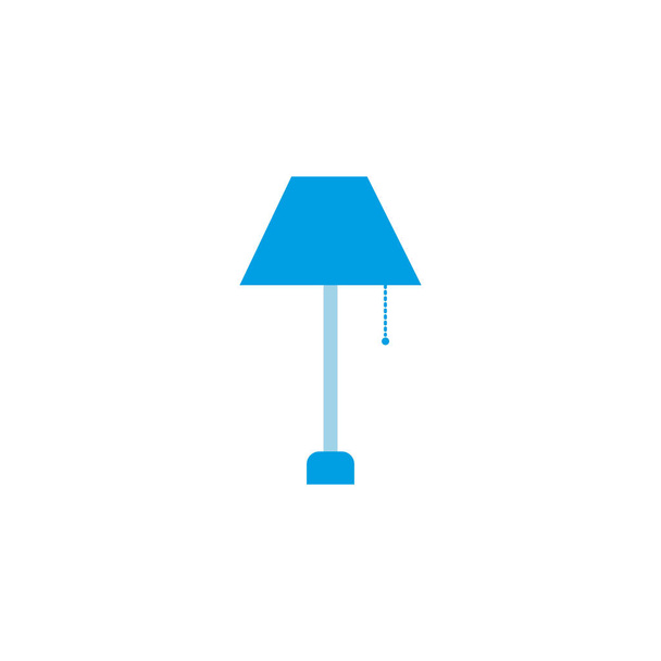 floor lamp energy electricity light flat icon - Vetor, Imagem