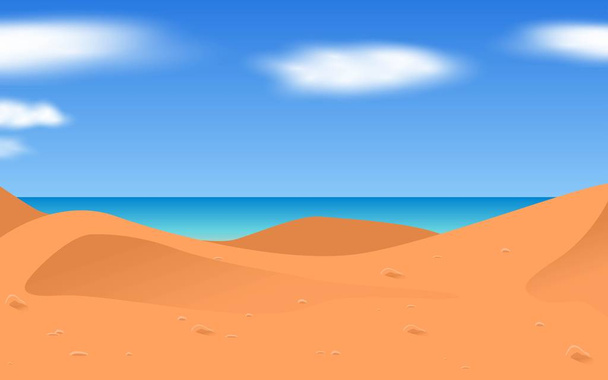 paisagem do deserto na praia
 - Vetor, Imagem