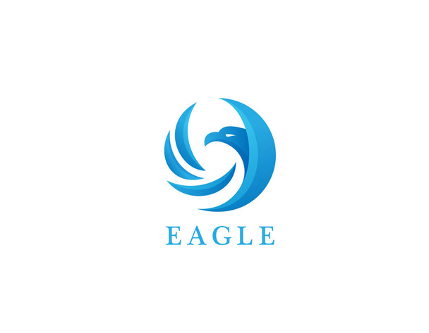 Eagle Bird Logo Concept- белый дизайн подсветки фона
 - Вектор,изображение