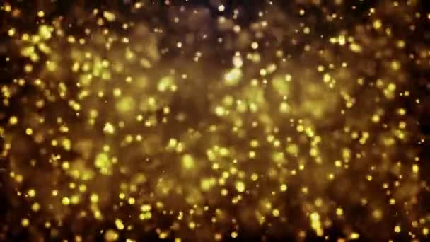 Abstraktní rozmazané zářící částice, jiskřivé pozadí bokeh - Záběry, video