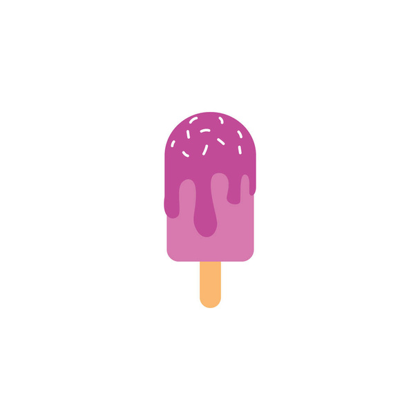 refreshing ice cream in stick detailed icon - Vecteur, image