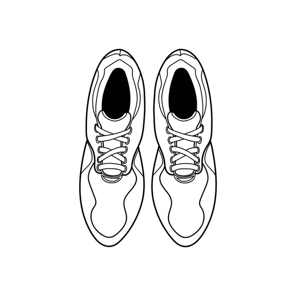 esportes sapatos design vetorial vista do topo
 - Vetor, Imagem