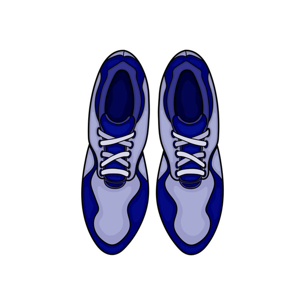 diseño de vectores zapatos azules vista desde la parte superior
 - Vector, Imagen