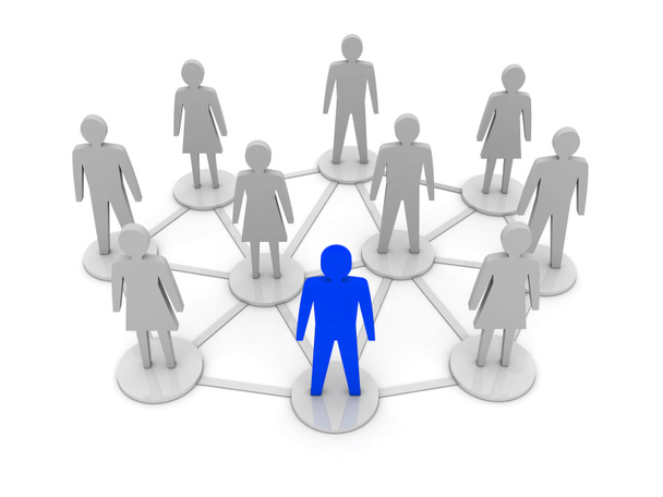 People connections. Unique, leadership. Concept 3D illustration - Photo, Image