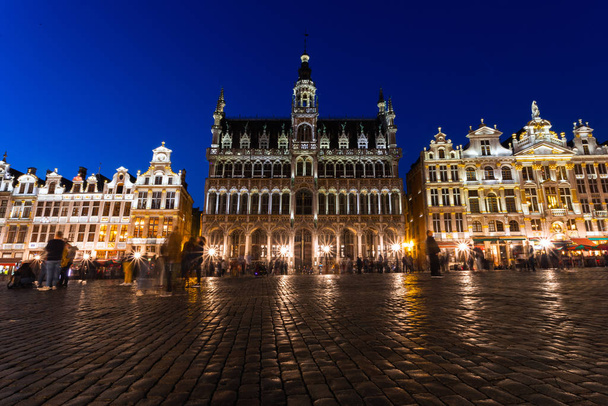 Grand Place in Brussels at night, Belgium - Foto, afbeelding