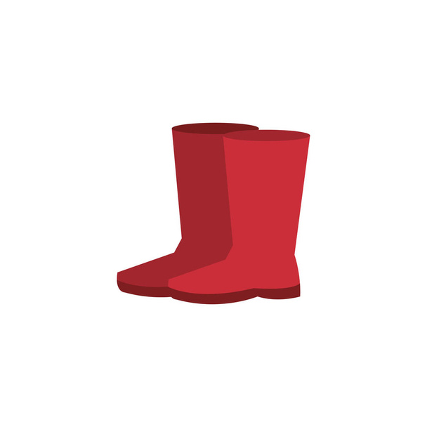 Isolated farm boots icon flat design - Vector, Image