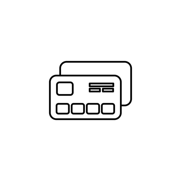 hitelkártya vonal stílus ikon - Vektor, kép