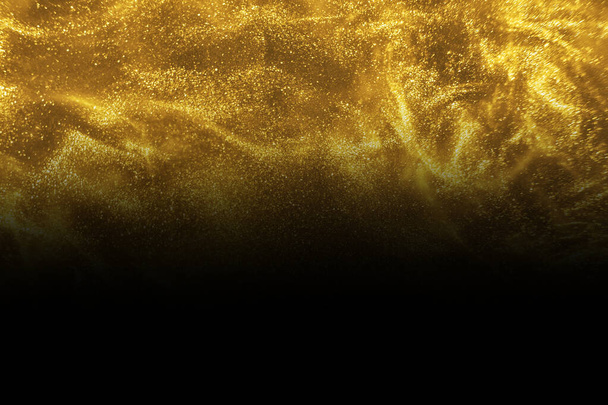 золотий блиск мерехтливий магічний фон боке з чорною градацією
 - Фото, зображення
