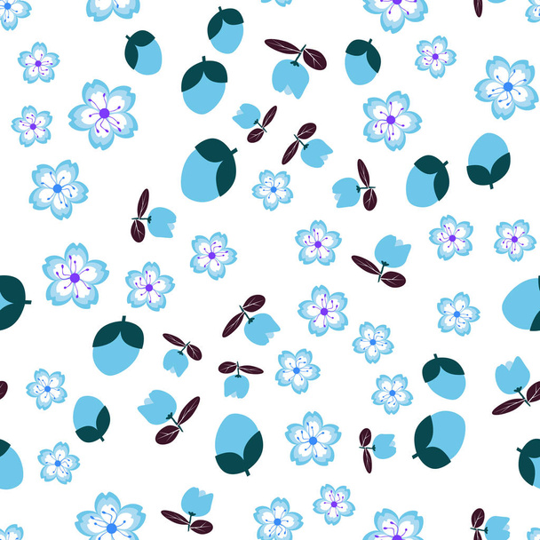 Flower pattern. For fabric, baby clothes, background, textile, w - Vektor, kép