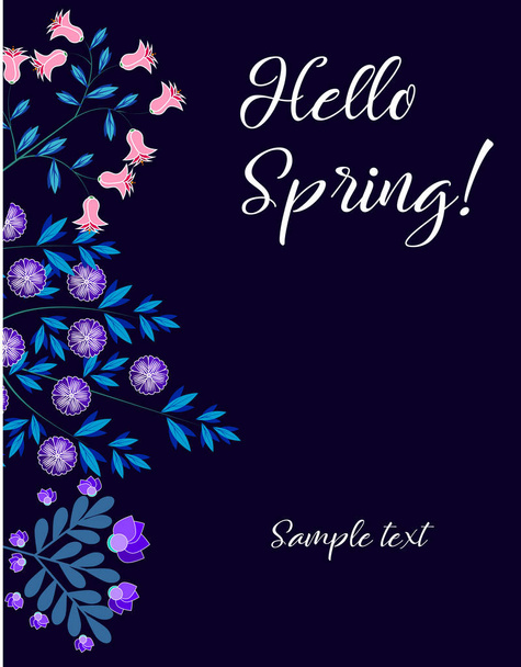 Floral pattern for your design. Floral template for holiday, wed - Wektor, obraz