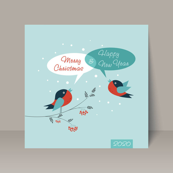 Merry Christmas Card. Happy New Year. - Vector, Image
