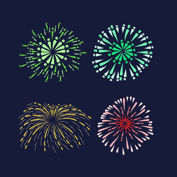 Illustrazione di fuochi d'artificio monocromatici Set
  - Vettoriali, immagini