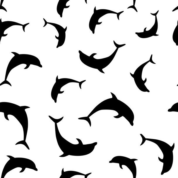 Dolphin seamless pattern background vector illustration - ベクター画像