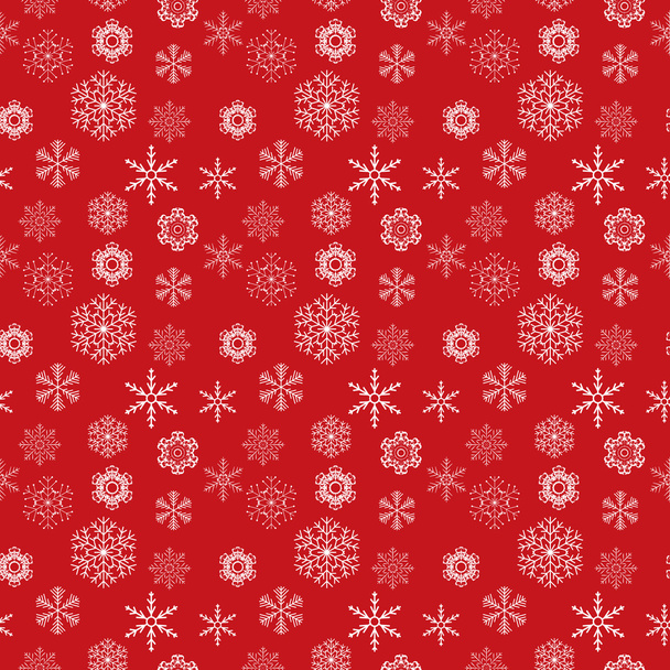 Snowflakes seamless pattern vector illustration - Vector, Image