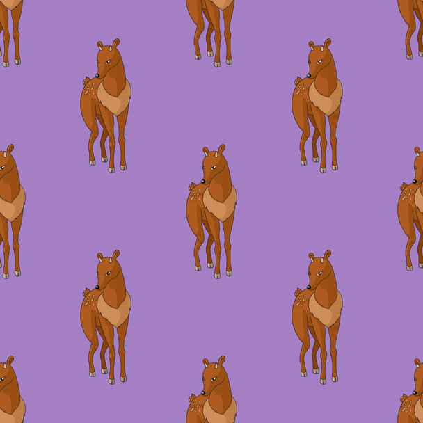 Seamless pattern of  deer - Вектор,изображение