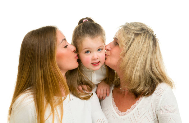 Portrait of grandmother with adult daughter and grandchild - Foto, Imagem